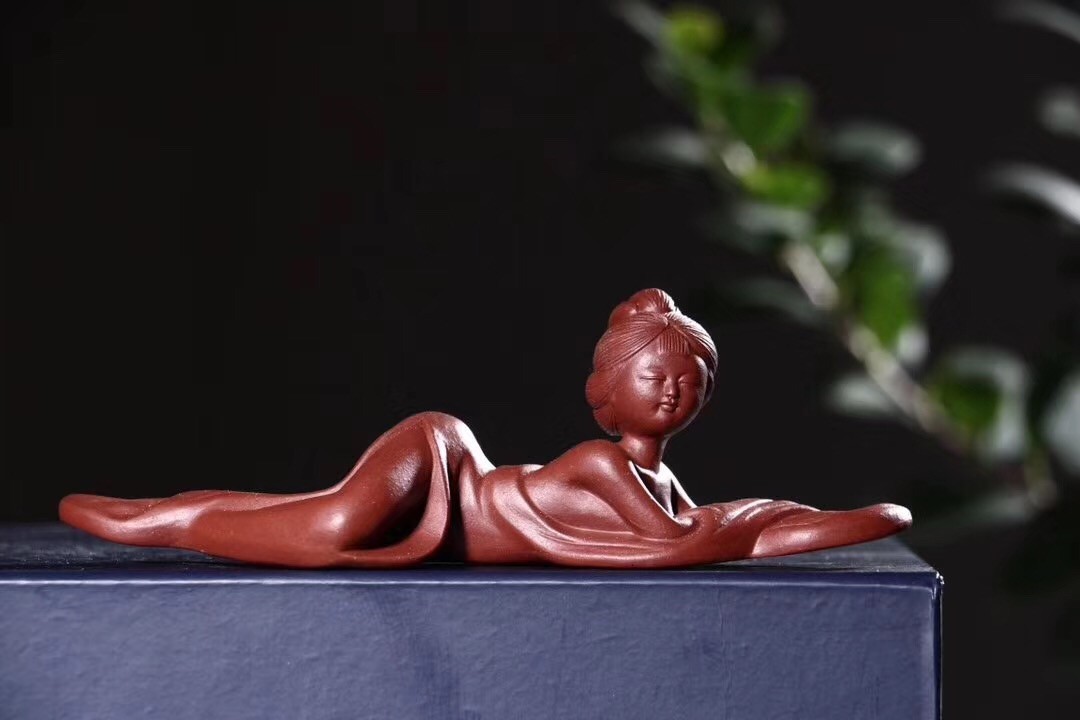 悠然紫砂作品 美女笔架