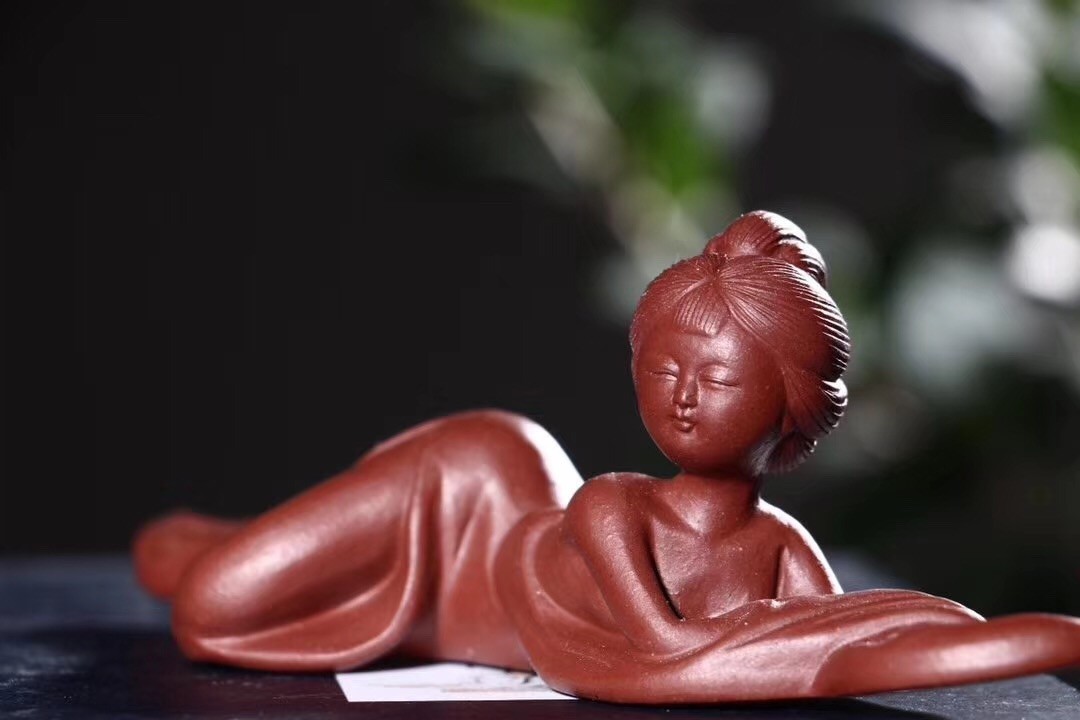 悠然紫砂作品 美女笔架