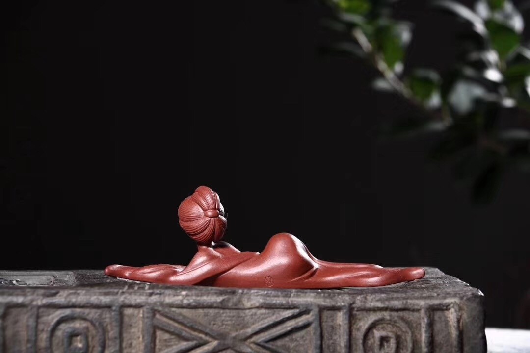 悠然紫砂作品 美女笔架