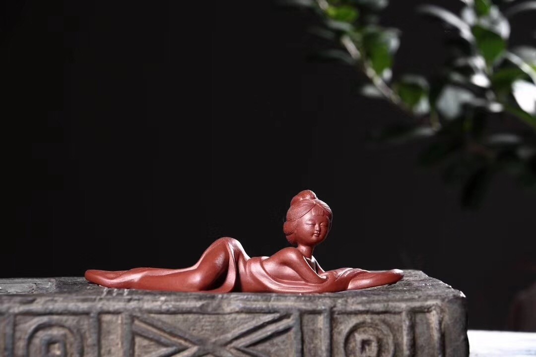悠然紫砂作品 美女笔架