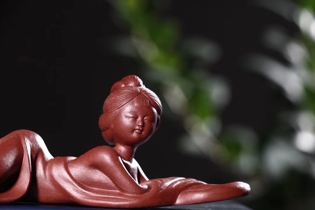 悠然紫砂作品 美女笔架