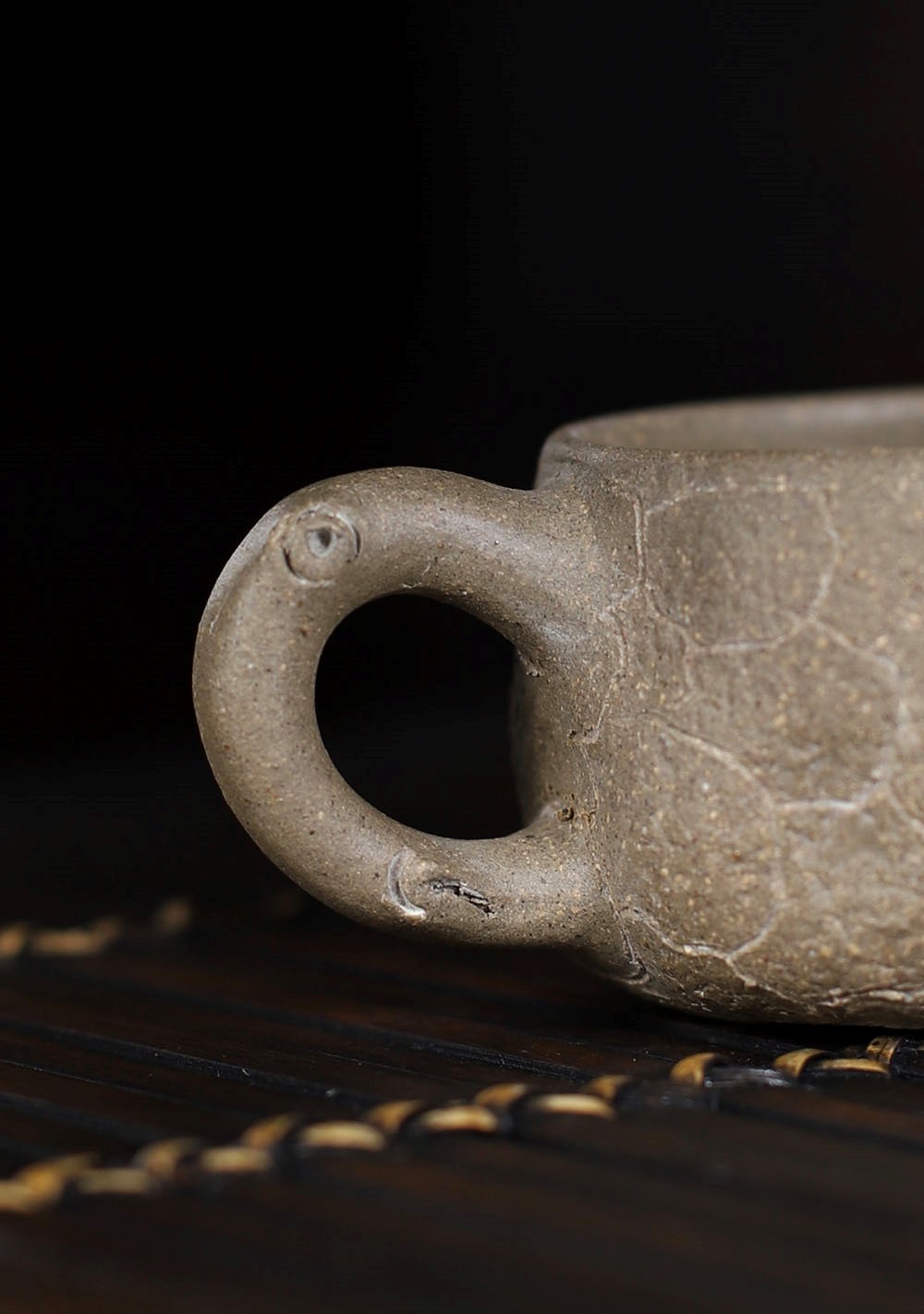 悠然紫砂作品 带把供春杯