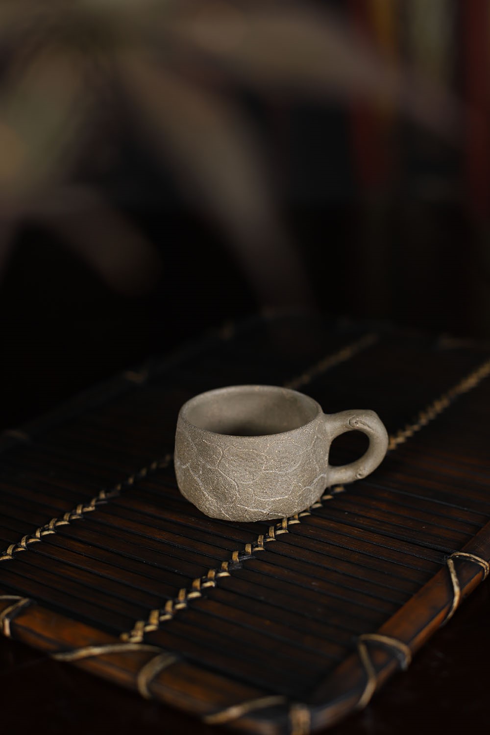 悠然紫砂作品 带把供春杯
