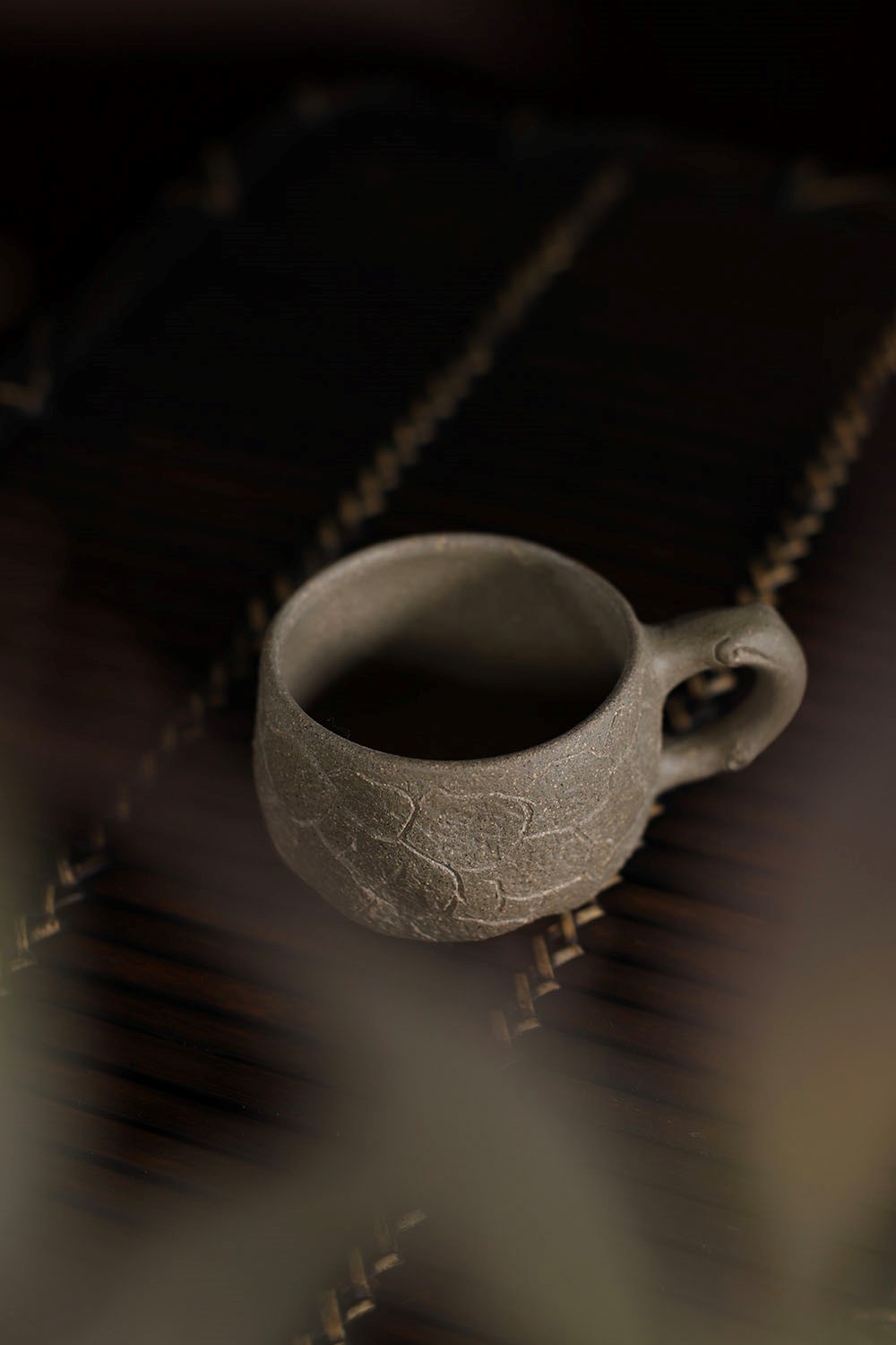 悠然紫砂作品 带把供春杯