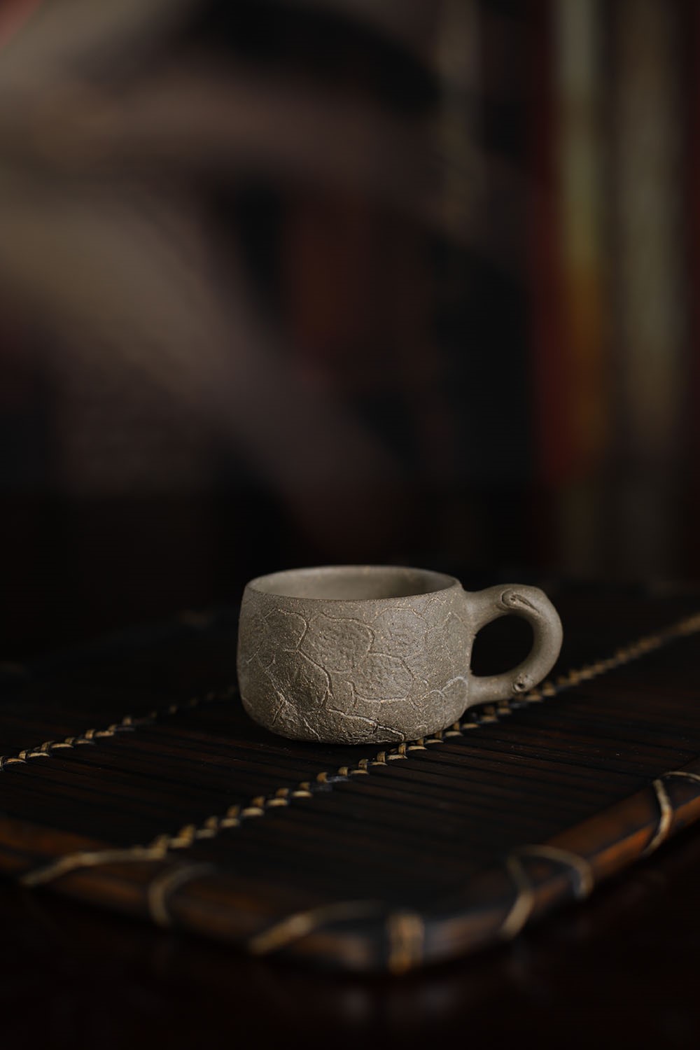 悠然紫砂作品 带把供春杯