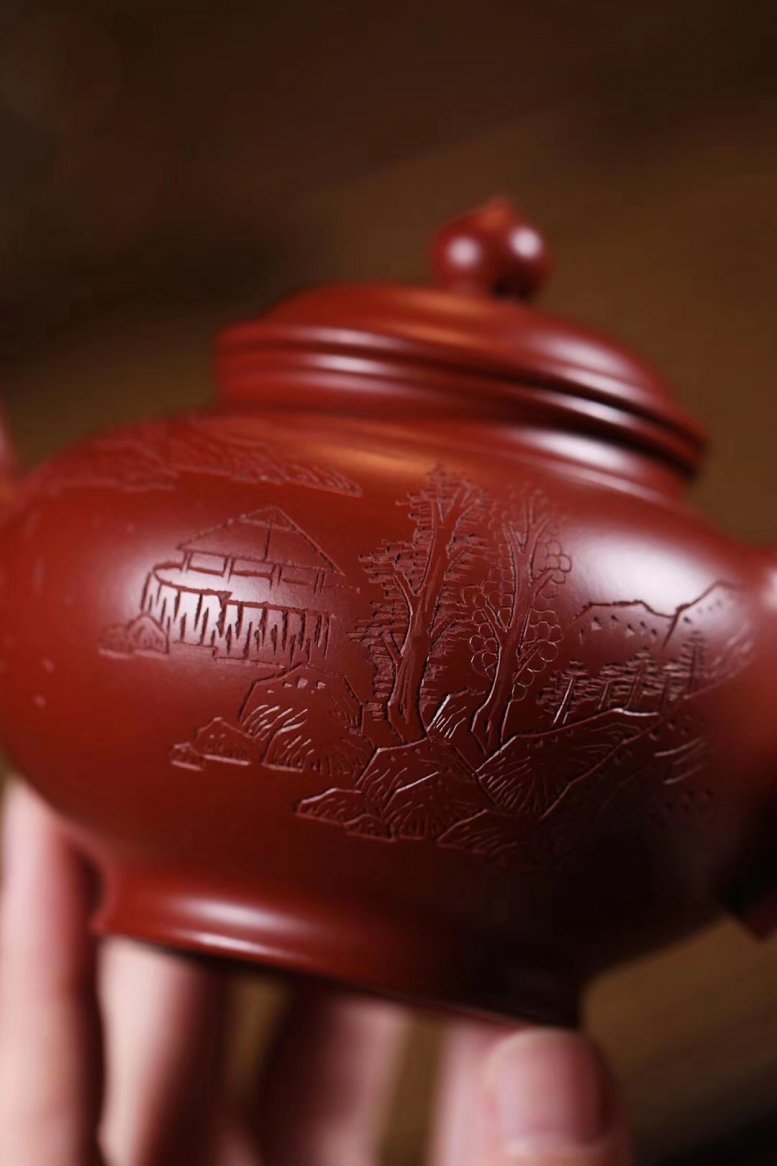 杨军保作品 山水笑樱(刻绘)