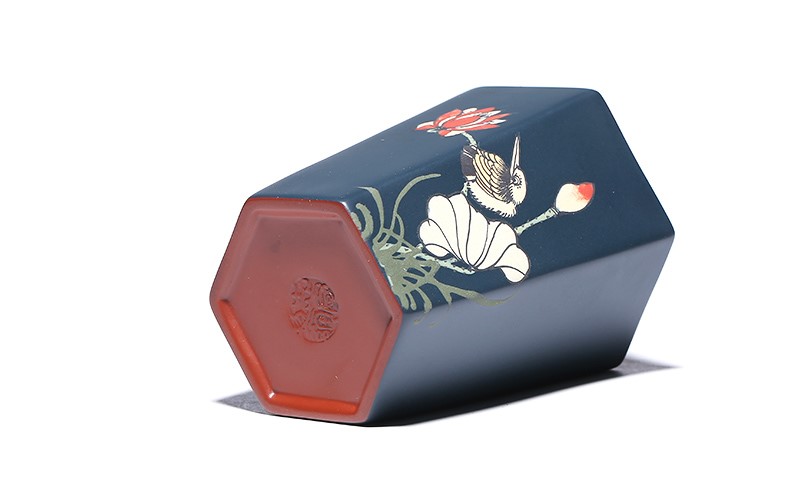 志群制陶作品 泥绘清趣公道杯