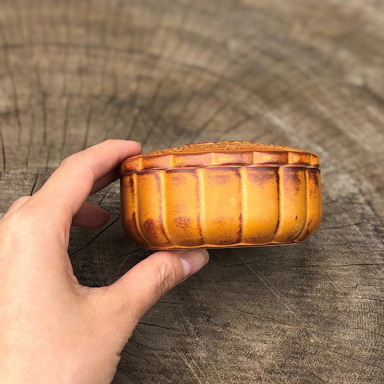 悠然紫砂作品 紫砂月饼茶叶罐