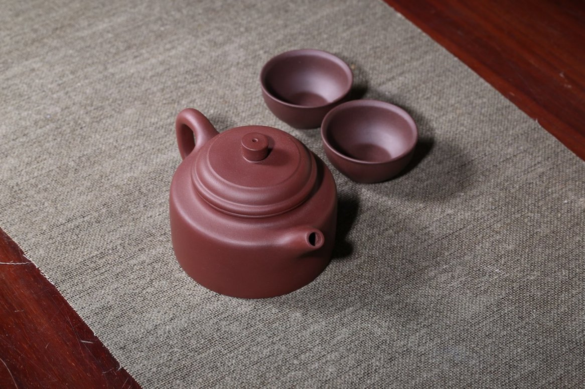 悠然紫砂作品 德钟套具