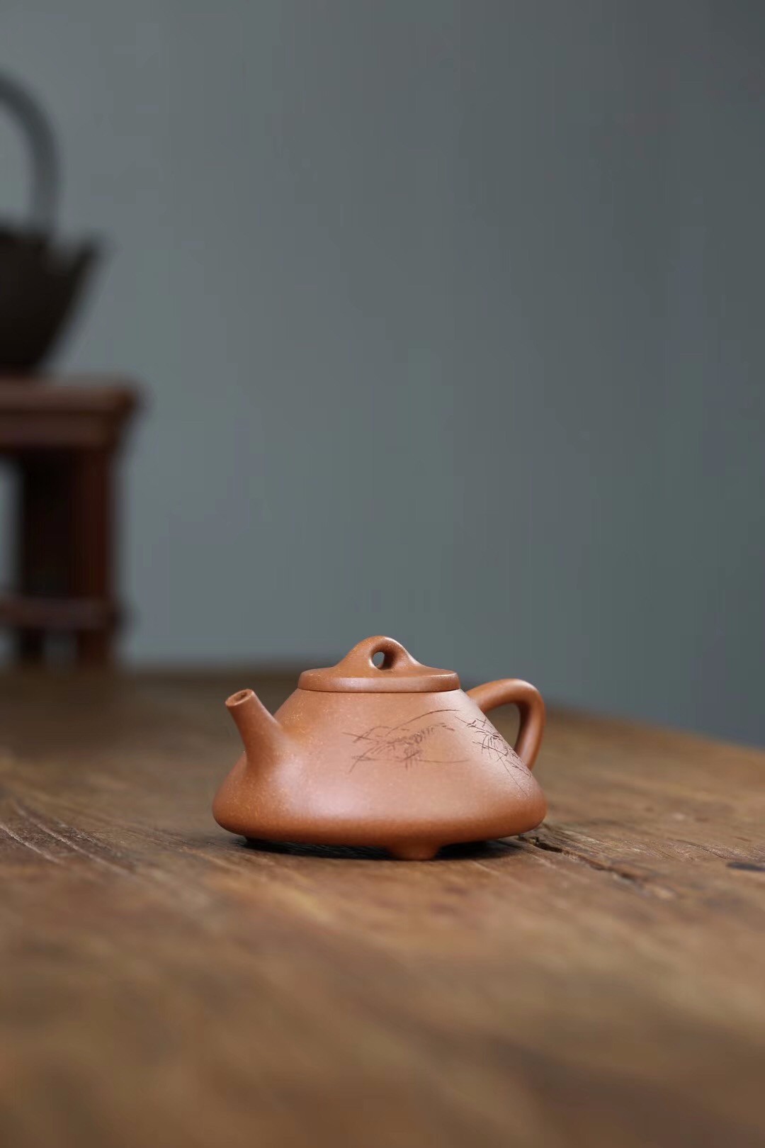 许丽萍作品 子冶石瓢(刻虾)