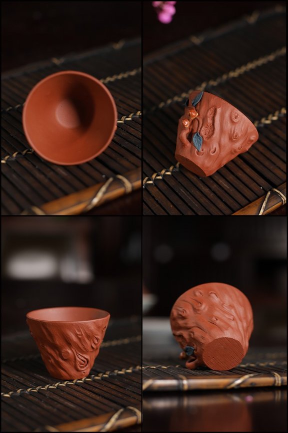 张德俊作品 桃叶对杯