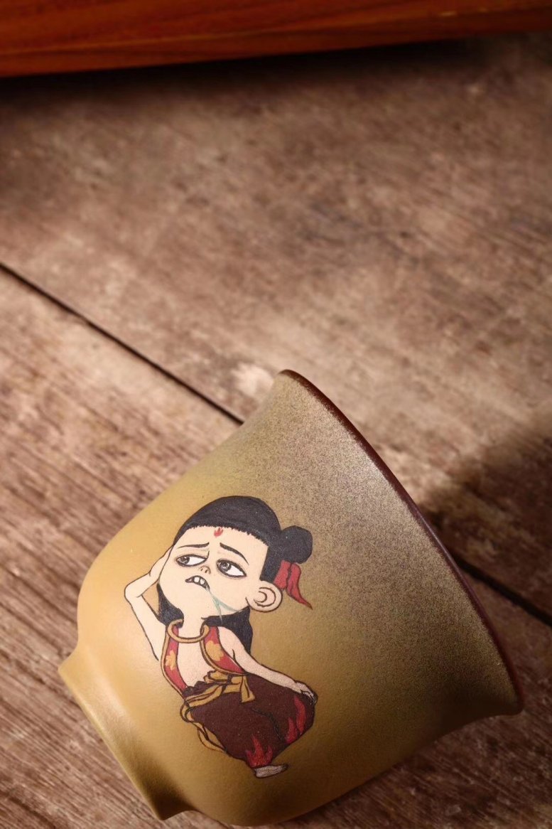 吕霞作品 哪吒对杯