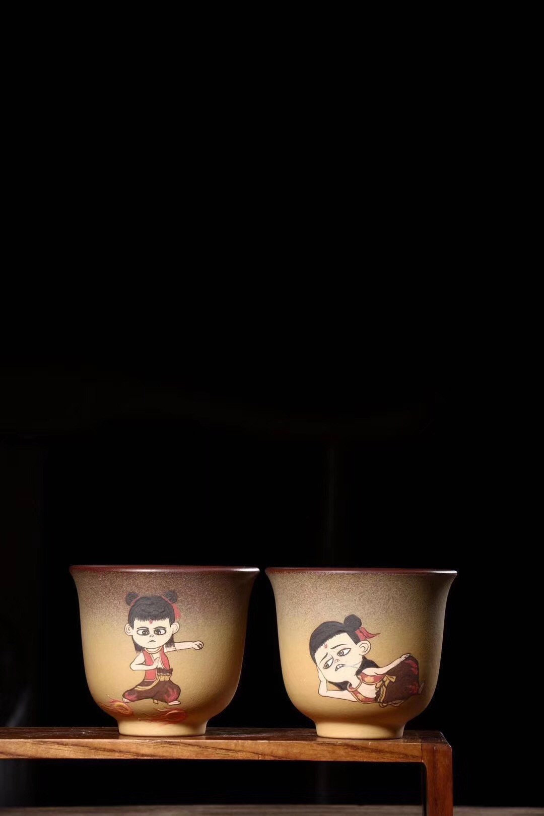 吕霞作品 哪吒对杯