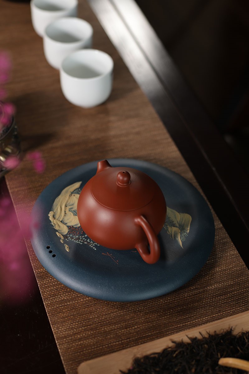悠然紫砂作品 壶承