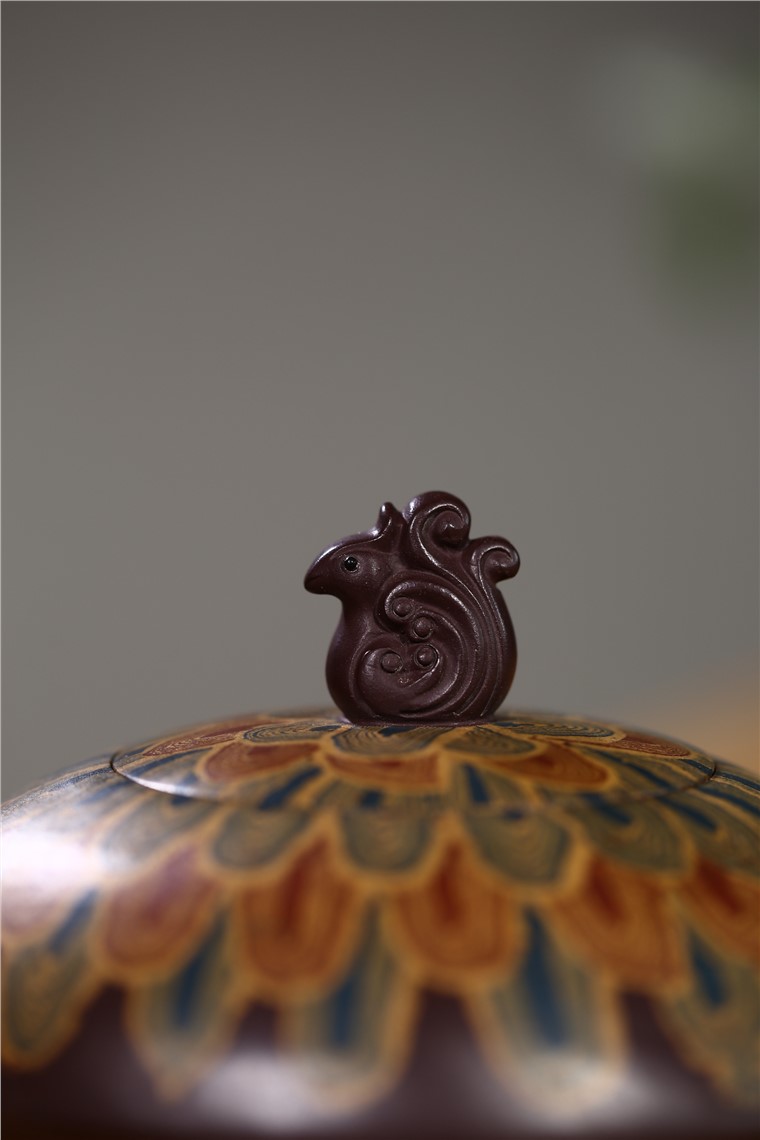钱海霞作品 孔雀开屏